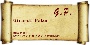 Girardi Péter névjegykártya
